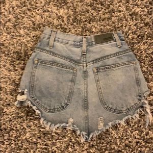 LF DISTRESSED DENIM SKIRT